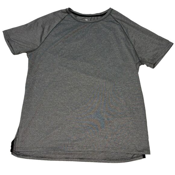 all in motion Other - All In Motion Men's Short Sleeve Gym T-Shirt Large Athletic Gray Stripe Dri-Fit